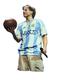 a man holding a soccer ball